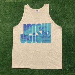 Russell Athletic Gray Tank Top with Blue Graphic